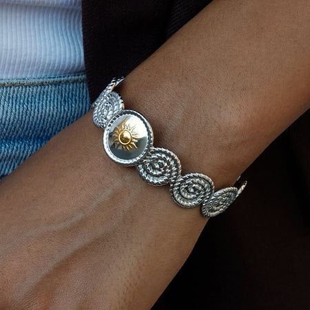 1 pulsera de acero inoxidable Vortex simple para mujer 2