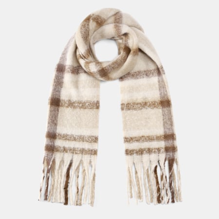 Bufandas de invierno para mujer de rayón a cuadros sencillos de 1 pieza 2