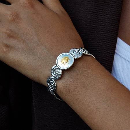 1 pulsera de acero inoxidable Vortex simple para mujer