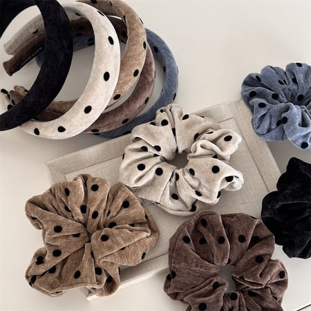 1 Piece Classic Series Retro Polka Dots Fabric Women's Hairband