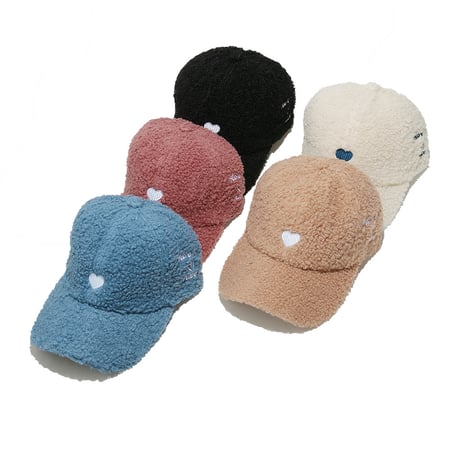 1 Piece Sweet Heart Plush Women's Hat 2