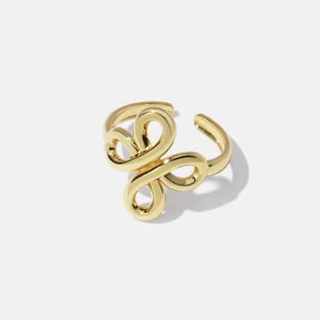 Flower Stainless Steel Gold Color Minimalist Ring