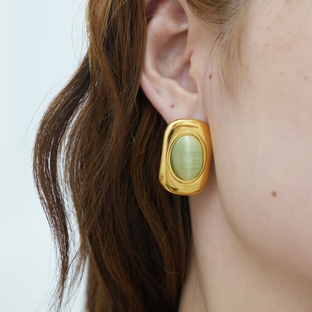 1 paar elegante rechthoekige oorbellen van roestvrij staal in goudkleur voor dames 2