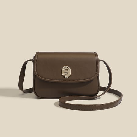 Bolso de hombro rectangular simple de PU para mujer, 1 pieza 2