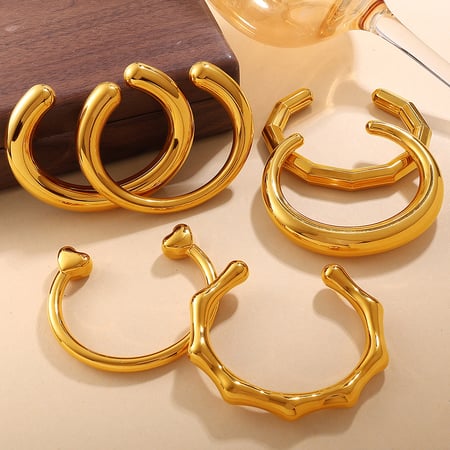 1 pulsera de acero inoxidable color dorado 2
