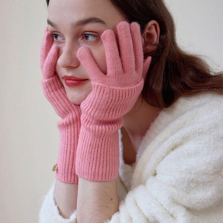 1 Pair Classic Fingerless Touch Screen Polyester Women's Gloves 2