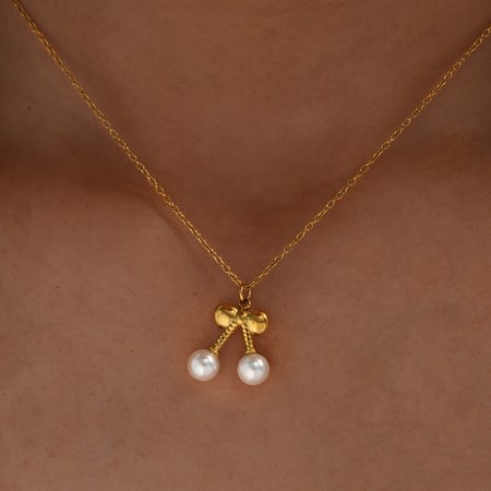 1 Piece Casual Food Stainless Steel  Gold Color  Women's Pendant Necklaces