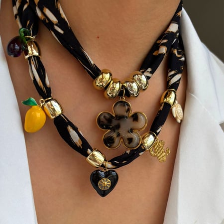 1 stuk bloemenharthars hanger ketting 2