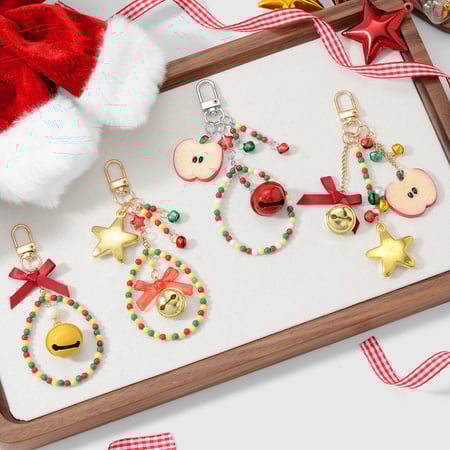 1 Piece Christmas Beads Bag Charm 2