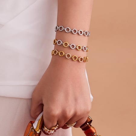 Klassischer Kreis Edelstahl Gold Farbe Zirkon Damen Schmuck Sets