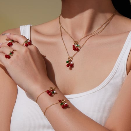 Parures de bijoux fantaisie pour femmes en acier inoxydable couleur or et zircone 2