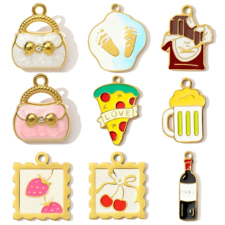 1 Piece Simple Series Cute Food Stainless Steel Gold Color Women's Pendants 2