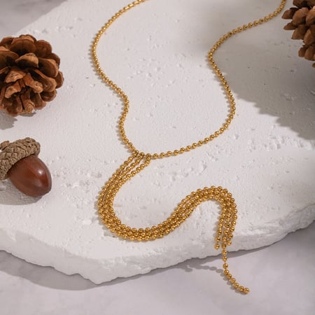 1 stuk Y-vormige kwastkralen hanger ketting 2