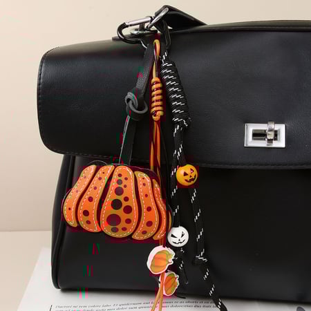 1 stuk schattige Halloween pompoen twist PU dames tasbedels 2