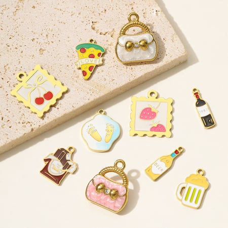 1 Piece Simple Series Cute Food Stainless Steel Gold Color Women's Pendants