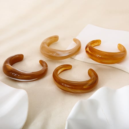 1 stuk klassieke serie eenvoudige damesarmbanden met kleurverloop van hars 2