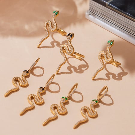 Parures de bijoux pour femmes sophistiquées en acier inoxydable et zircon couleur or