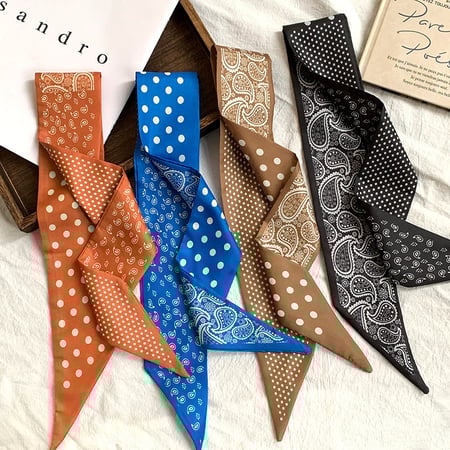 1 Parça Klasik Paisley Desenli Polyester Kadın Bandanası 2