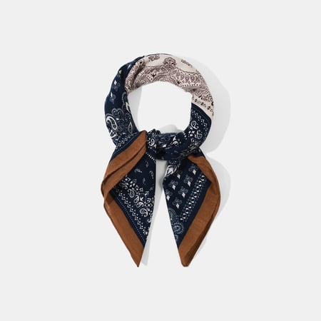 1 stuk retro patchwork cashew bloem rayon dames bandana