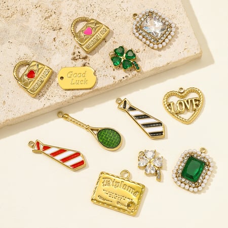 1 Piece Exquisite Clover Stainless Steel Gold Color Women's Pendants