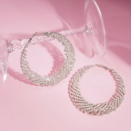 1 Paar Luxuriöse Serie Einfache Kreis Legierung Damen Creolen 2