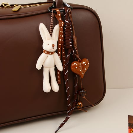 1 pieza de dijes para bolso de mujer con forma de conejito de serie simple 2