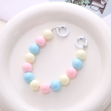 1 Piece Colorful Acrylic Beads  Phone Chain