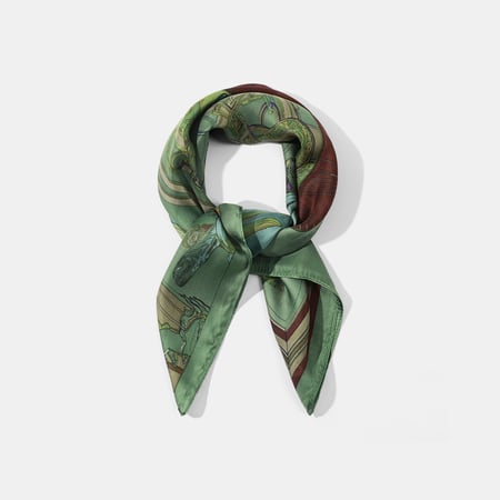 1 stuk vintage paardenrayon damesbandana