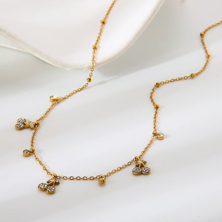 1 stuk luxe elegante fruit roestvrijstalen dameshangerkettingen 2