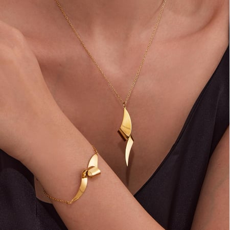 Ensembles de bijoux minimalistes pour femmes en acier inoxydable, couleurs or et argent mélangées 2
