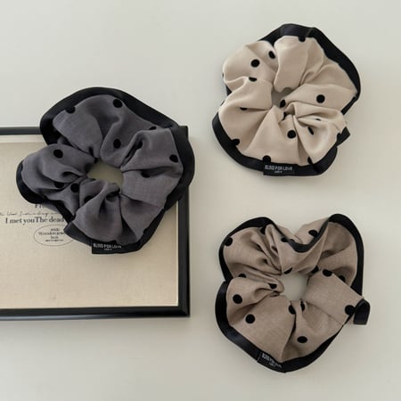 1 pieza de coleteros para mujer de tela con lunares retro de serie simple