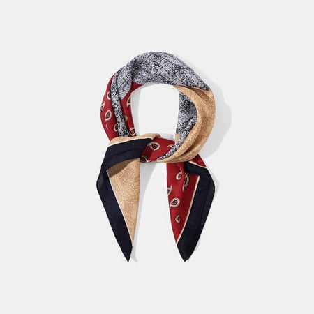 1 Parça Patchwork Kaju Çiçeği Rayon Kadın Bandanası