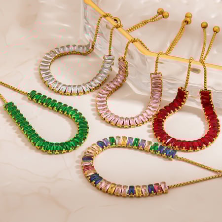 1 collar de cadena de acero inoxidable dorado con forma irregular de lujo para mujer 2