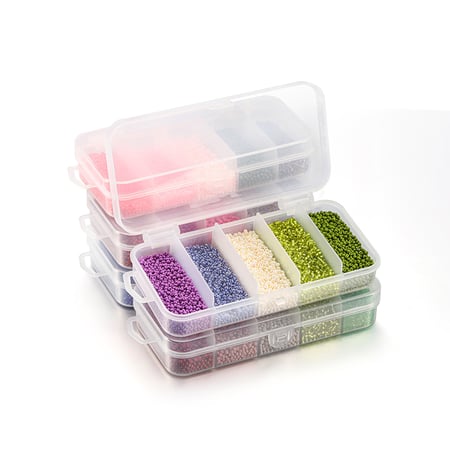 1 juego de cuentas acrílicas coloridas para joyería DIY 2
