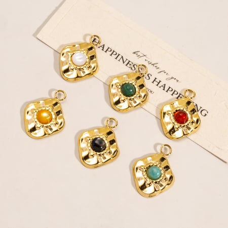 Pendentif simple rétro irrégulier en acier inoxydable pour femme, 1 pièce 2