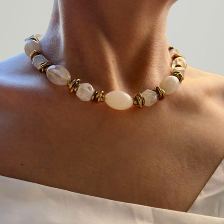1 stuk retro hars kralen ketting 2