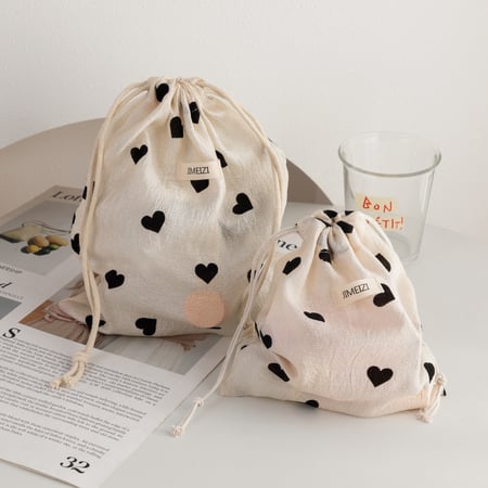 1 pezzo di borsa portagioie a forma di cuore semplice 2