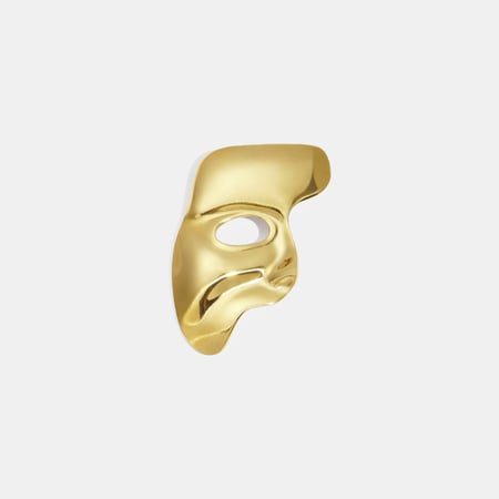 1 Piece Mask Shape Stainless Steel Gold Color Brooch
