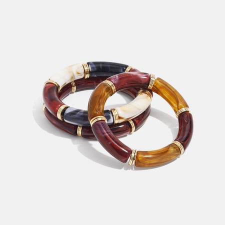 1 stuk retro acryl kralen armband met kleurverloop 2