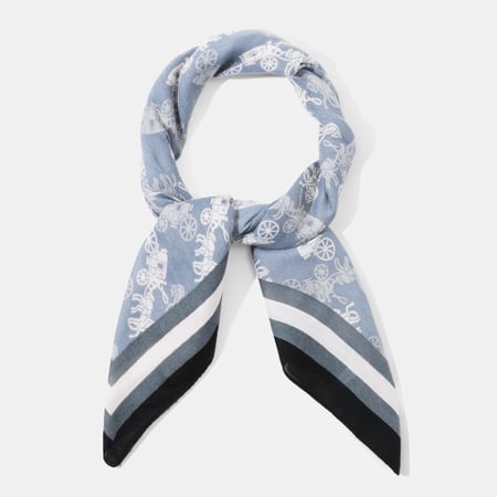 1 Stück Polyester-Bandana mit Retro-Kutschenmuster