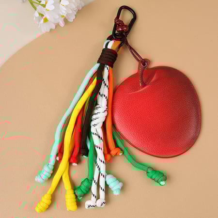 1 Large Apple Shaped Touch Up Mirror  Women's Bag Charms