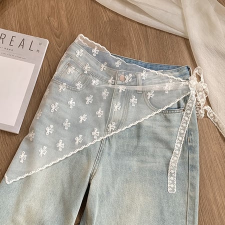 1 Parça Tatlı Dantel Polyester Kadın Yazlık Atkılar 2