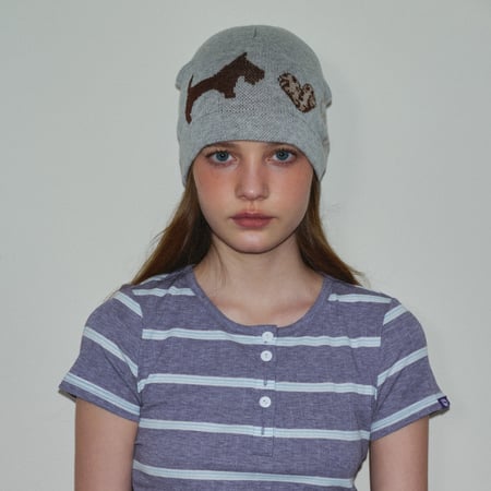 1 bonnet tricoté en laine et polyester à motif léopard et cœur mignon 2