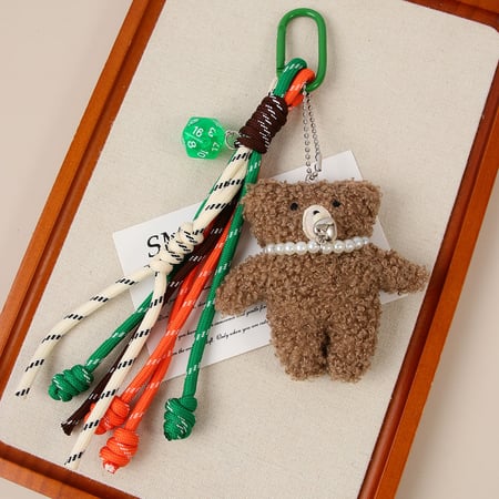 1 Piece Cute Furry Little Bear Women's Bag Charms