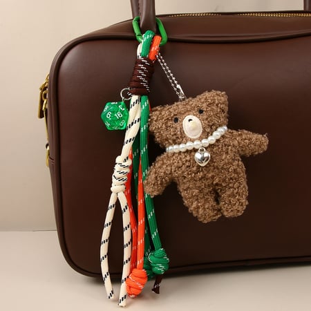 1 Piece Cute Furry Little Bear Women's Bag Charms 2