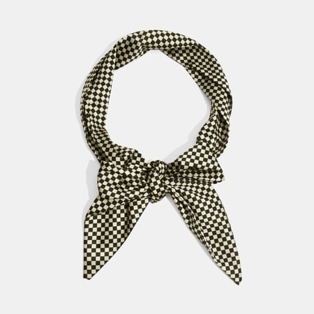 1 Piece Checkered Pattern Fabric Scarf