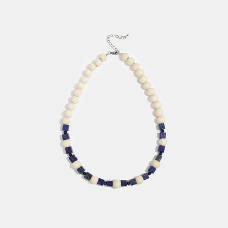 1 Piece Indie Style Stone & Wooden Beaded Necklace