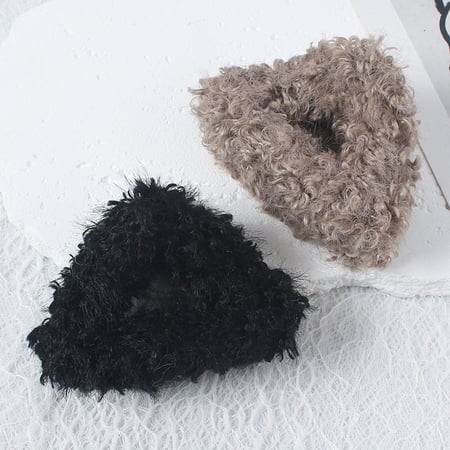 1 Piece Cat Ear Shaped Cute Furry Women's Hair Clips