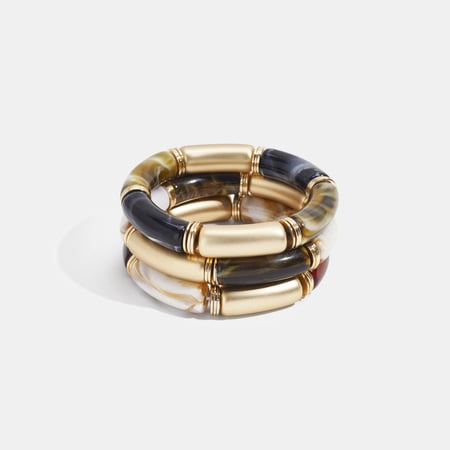 1 stuk retro acryl kralen armband met kleurverloop 2