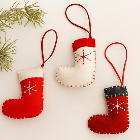 1 Piece Christmas Sock Wool Felt Party Supplies 2